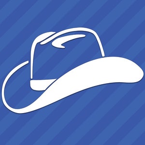 Adesivo per decalcomania in vinile con cappello da cowgirl da cowboy