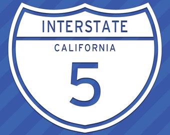 カリフォルニア州道209号線の道路標識ステッカー、ロードトリップ