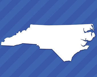 North Carolina NC State Outline Vinyl Decal Sticker
