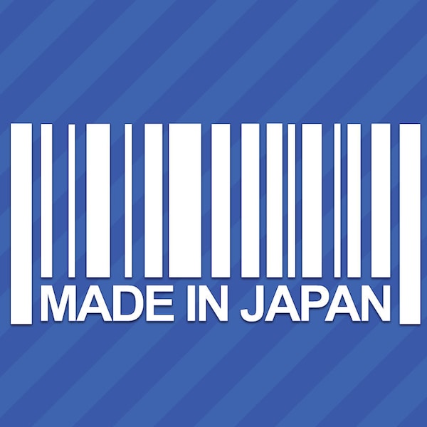 Made In Japan Barcode Vinyl Decal Sticker