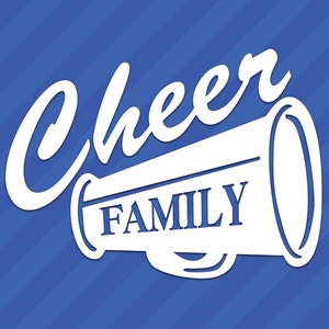 Cheer Family Megaphone Cheerleader Vinyl Decal Sticker
