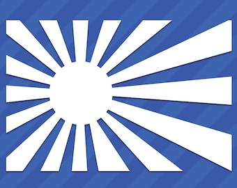 Japan Rising Sun Flag JDM Sticker Vinyl Decal