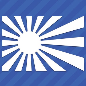 Japan Rising Sun Flag JDM Sticker Vinyl Aufkleber