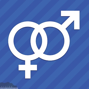 Male Female Gender Symbol Vinyl Decal Sticker Heterosexual