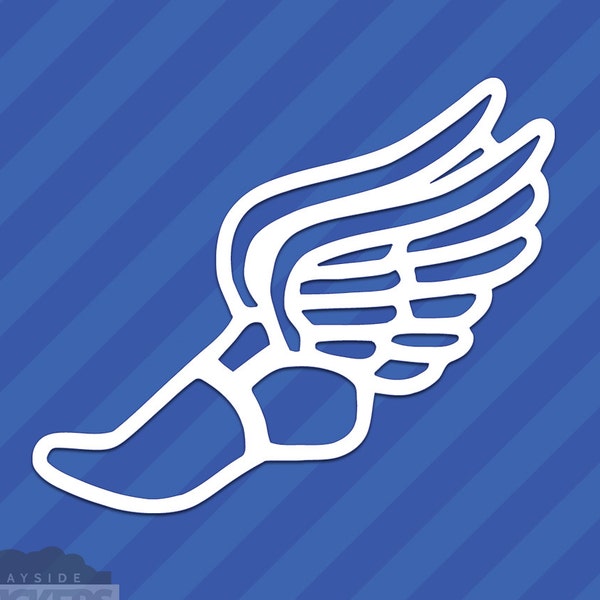 Track And Field Shoe Vinyl Decal Sticker Cross Country