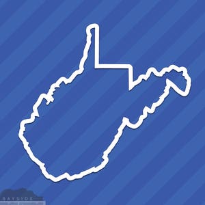 West Virginia WV State Outline Vinyl Decal Sticker