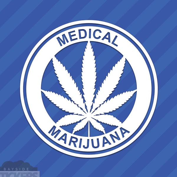 Medical Marijuana Vinyl Decal Sticker 420 Pot Leaf Weed Cannabis