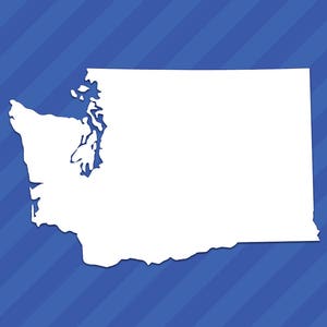 Washington WA State Outline Vinyl Decal Sticker