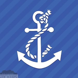 Boat Anchor With Rope Vinyl Decal Sticker
