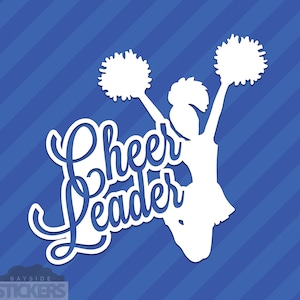 Cheerleader Vinyl Decal Sticker Cheerleading Squad Sports School Spirit