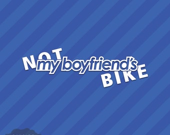 Niet mijn vriendje fiets Vinyl Decal Sticker motor Moto Crotch Rocket