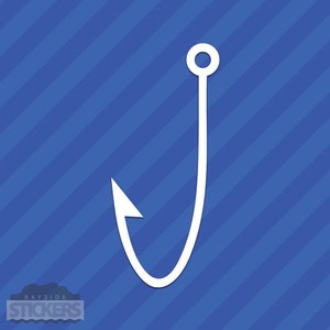 Fishing Hook Vinyl Decal Sticker