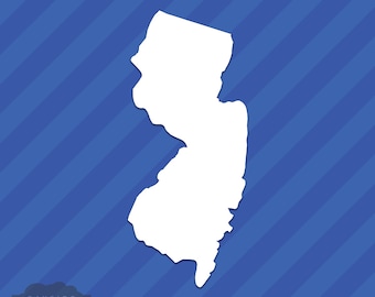 New Jersey NJ State Outline Vinyl Decal Sticker