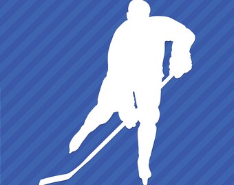Hockeyspelare vinyl dekal klistermärke