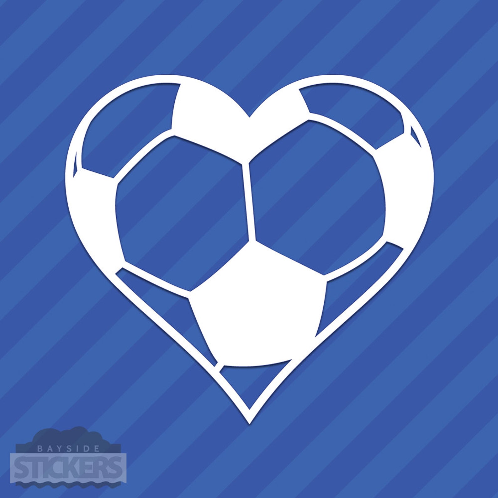 Soccer Ball Heart Vinyl Decal Sticker Sports Football Etsy