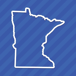 Minnesota MN State Outline Vinyl Aufkleber Aufkleber