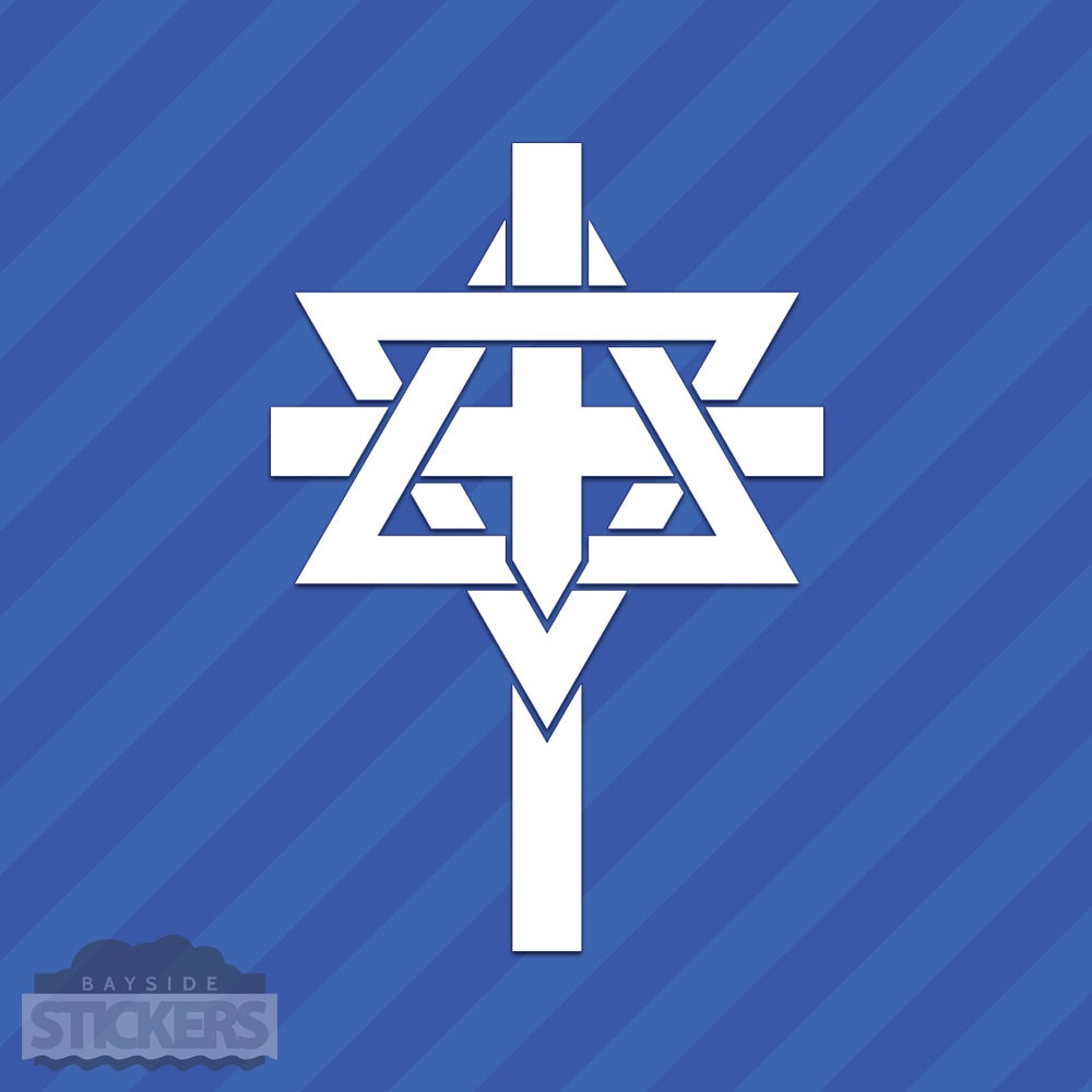 Star Of David Cross Symbol Vinyl Decal Sticker Religion Jewish Judaism