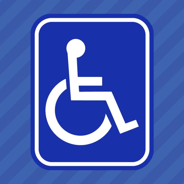 Colored Handicap Symbol Vinyl Decal Sticker Wheelchair Disabled