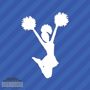 Cheerleader Vinyl Decal Sticker Cheerleading Squad Sports School Spirit