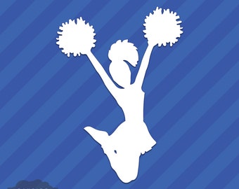 Cheerleader Vinyl Decal Sticker Cheerleading Squad Sports School Spirit