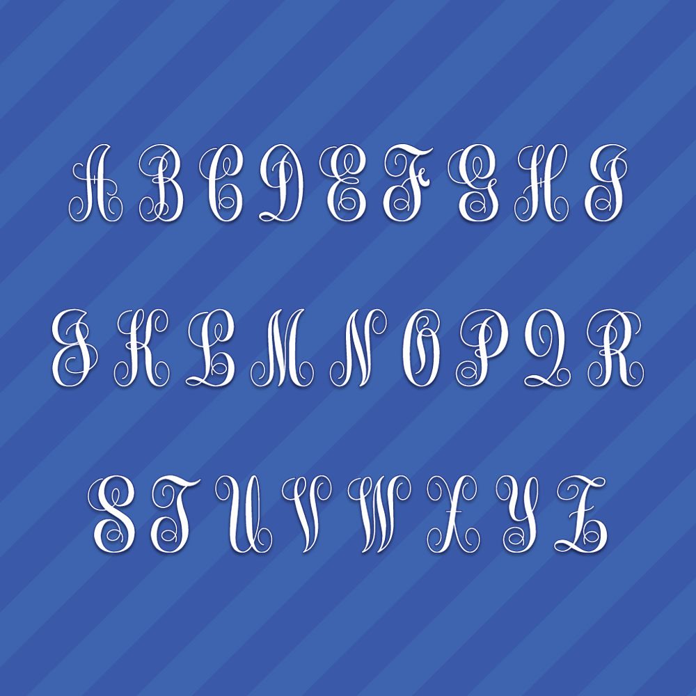 Vine Interlocking Monogram Letters Initials Vinyl Decal Sticker - Etsy