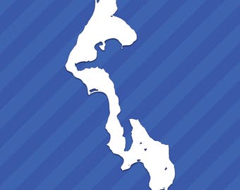 Whidbey Island Outline Vinyl Decal Sticker