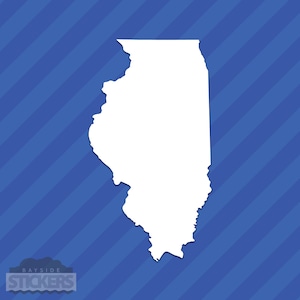 Illinois IL State Outline Vinyl Decal Sticker