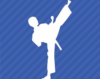 Pegatina de calcomanía de vinilo de artes marciales de Karate