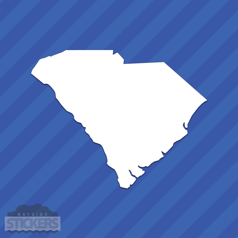 South Carolina SC State Outline Vinyl Decal Sticker | Etsy