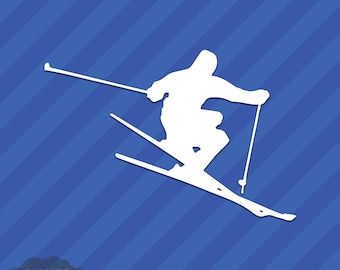 Skier Skiing Vinyl Decal Sticker