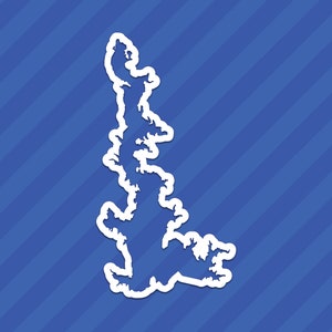 Eagle Mountain Lake Outline Texas Vinyl Decal Sticker