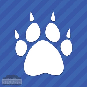 Wolf Track Paw Print Vinyl Decal Sticker