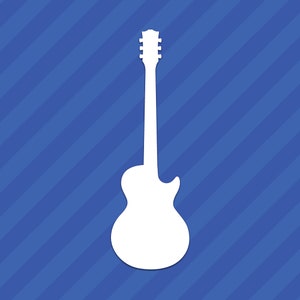 Electric Guitar Vinyl Decal Sticker