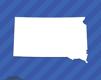 South Dakota SD stato muta vinile adesivo decalcomania