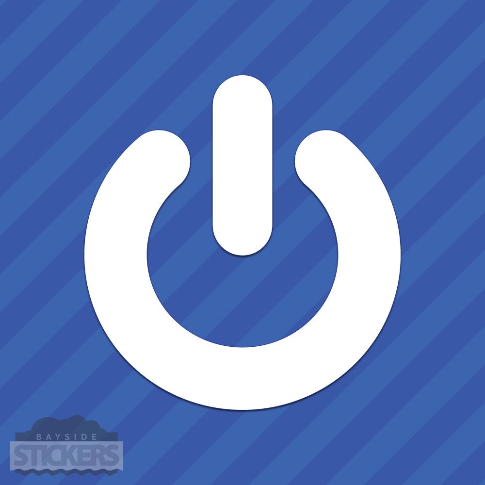 Power Button Symbol Vinyl Decal Sticker Etsy Canada