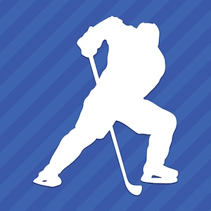 Hockey Player Vinyl Sticker autocollant
