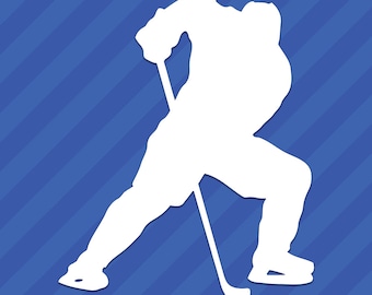 Hockey Player Vinyl Decal Sticker