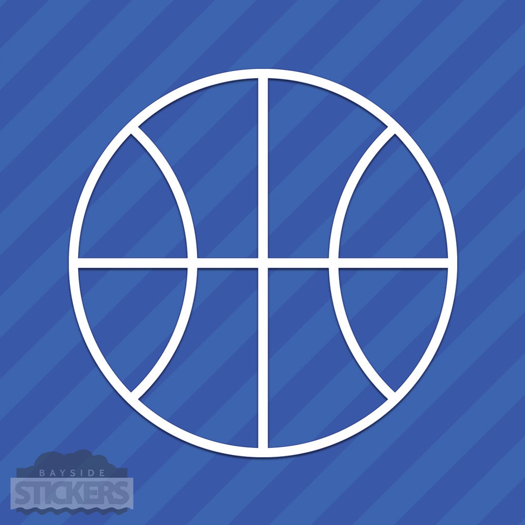 Basketball Vinyl Decal Sticker Hoops Ball Bball Sports Etsy