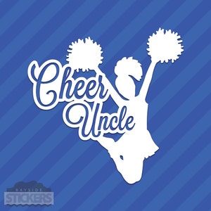 Cheer Uncle Vinyl Decal Sticker Cheerleading Squad Sports School Spirit