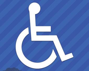 Handicap Symbol Vinyl Decal Sticker Wheelchair Disabled