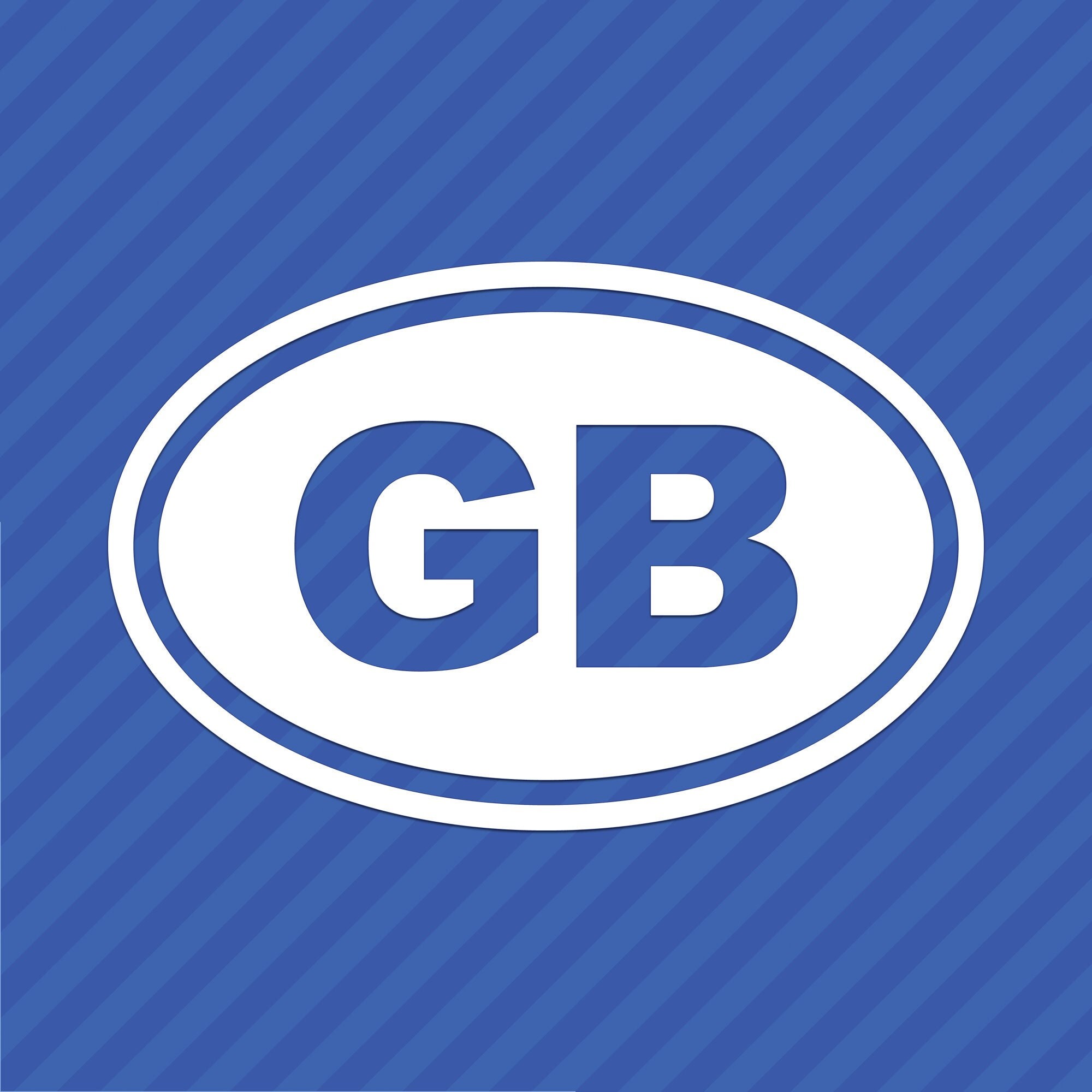 GB - Great Britain Oval Flag Sticker Self Adhesive Vinyl United - Foto 9