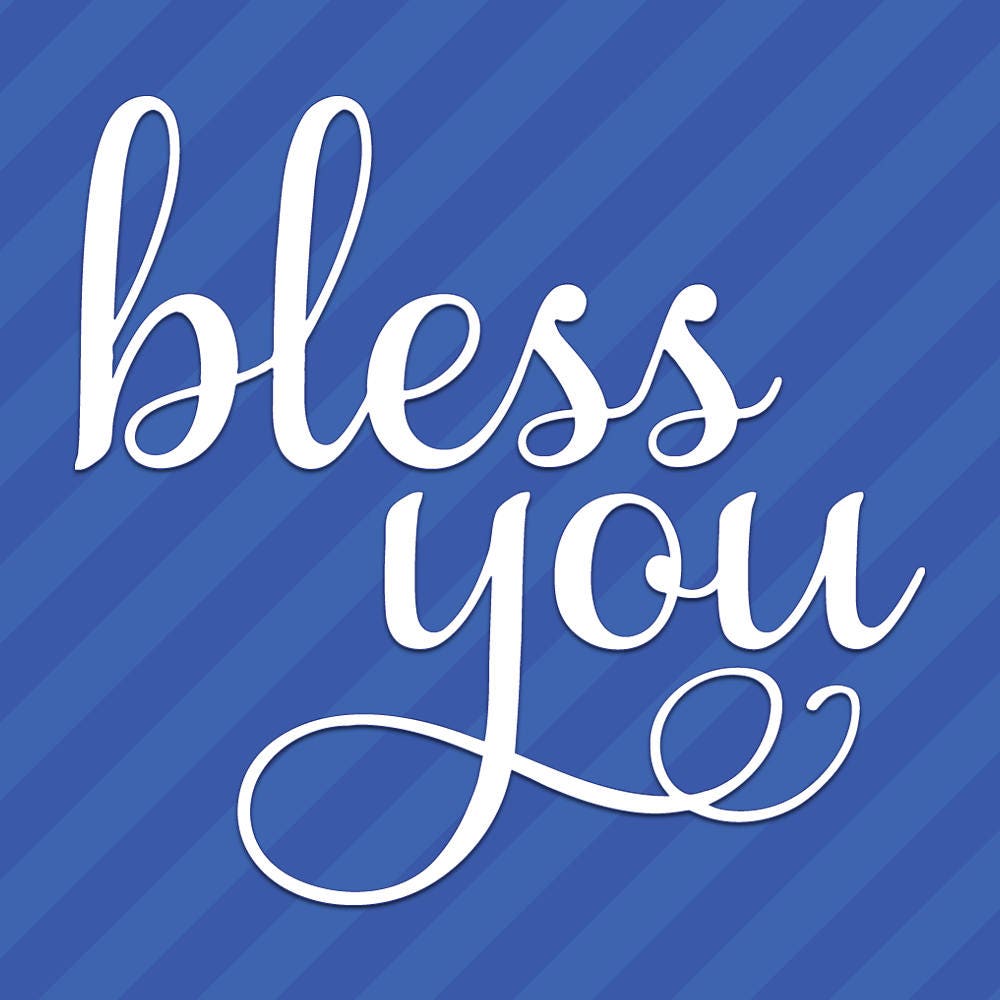 Bless You Vinyl Decal Sticker Etsy
