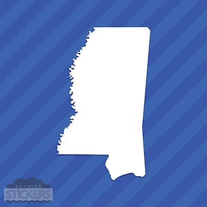 Mississippi MS State Outline Vinyl Decal Sticker