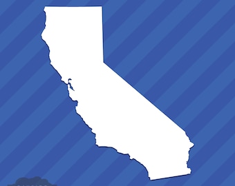 California CA State Outline Vinyl Decal Sticker