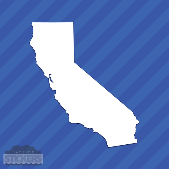 California State Outline Lettering Window Sticker Decal