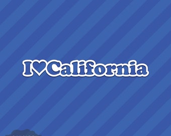 I Love California Heart Vinyl Decal Sticker NorCal SoCal Los Angeles San Francisco San Diego