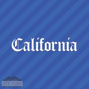 California Old English Vinyl Decal Sticker CA