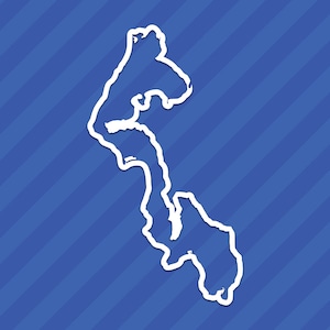 Whidbey Island Outline Vinyl Decal Sticker