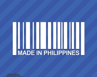 Made In Philippines Barcode Vinyl Decal Sticker