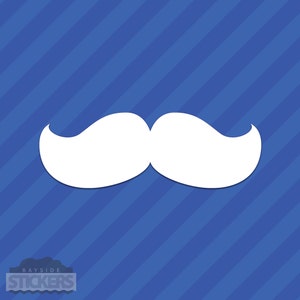 Mustasch vinyl dekal klistermärke